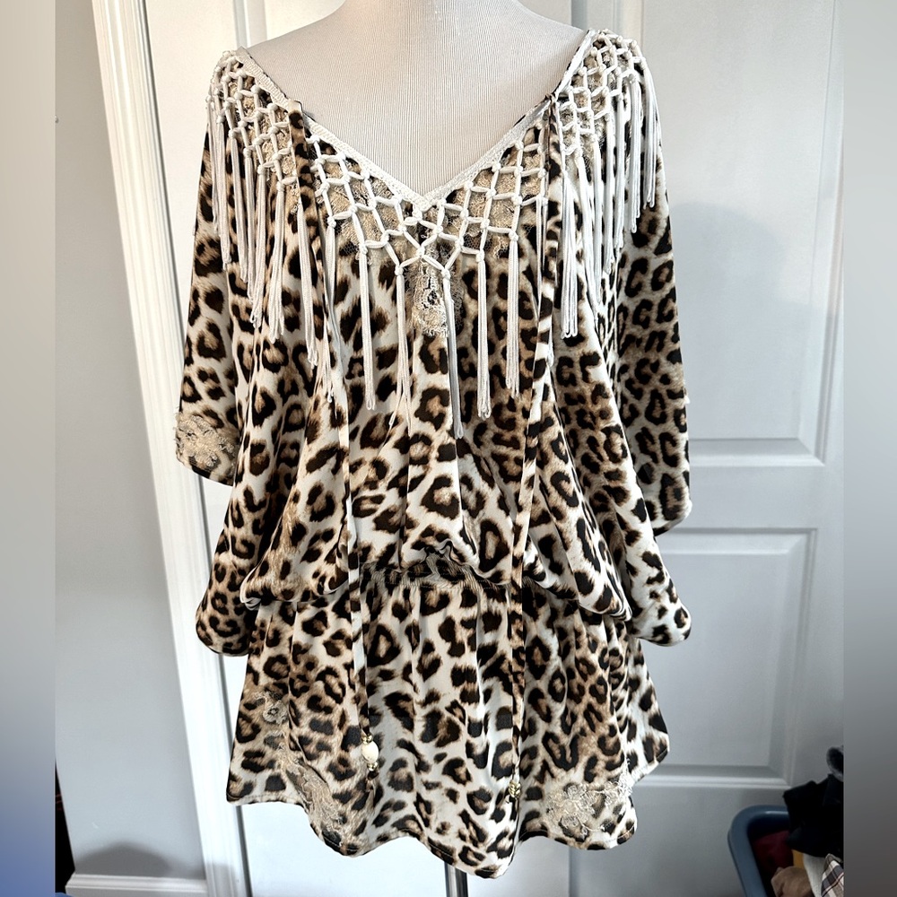 Vanita Rosa Paris St. Barths poncho Dacha dress - OS